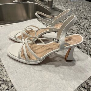 Mofirdast White Strappy Heels